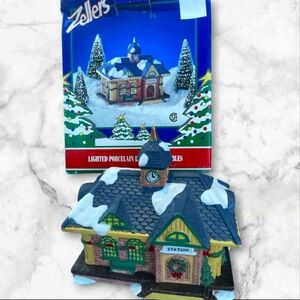 VTG xmas porcelain train station